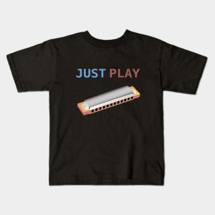 Just Play the Harmonica Kids T-Shirt